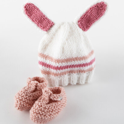 Bunny Hat and Booties in Lion Brand Vanna's Choice and Vanna's Choice Baby - L10738