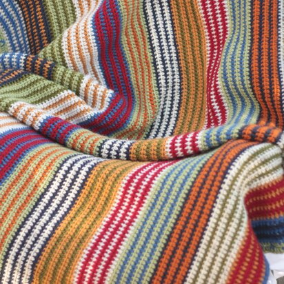 Easy Striped Afghan