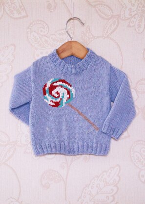 Intarsia - Lollipop Chart - Childrens Sweater