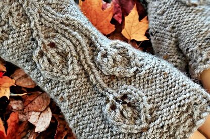 Autumn Leaf Half Gloves