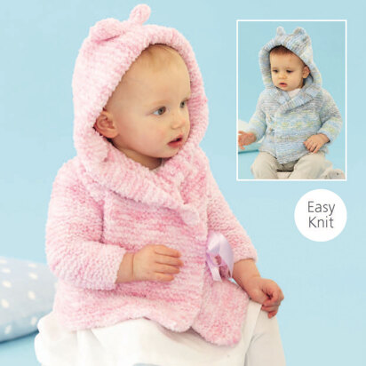 Hooded Jackets with Ears in Sirdar Flurry Chunky - 4856 - Downloadable PDF