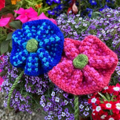 Twisted Tweed Flower Brooch Knitting Pattern - Free Knitting Pattern