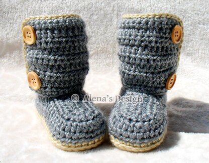 Buttoned Baby Booties -  Matthew