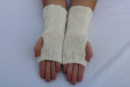 Snow  Ball Fingerless Gloves.