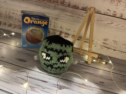 Frankenstein Inspired Chocolate Orange Cover Knitting Pattern