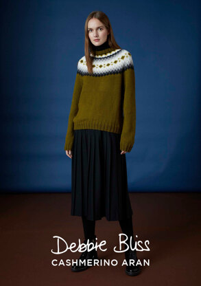 Katrin Sweater - Knitting Pattern For Women in Debbie Bliss Cashmerino Aran