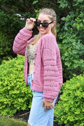 Pink Wine Cardigan