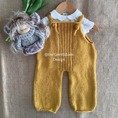 Grey Dungarees Knitting Pattern