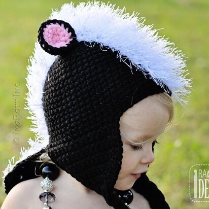Daisy the Skunk Crochet Hat