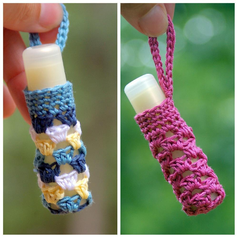 Crochet Flower Chapstick Holder Tutorial 