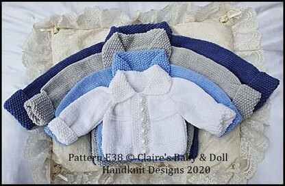 Jacket & Beanie pattern 14-20” chest (newborn-1 year+)