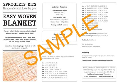 Easy woven knit & purl baby blanket
