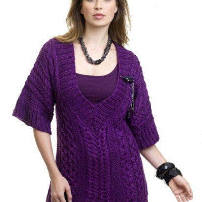 Cabled Tunic in Caron Simply Soft - Downloadable PDF
