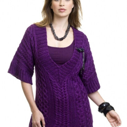 Cabled Tunic in Caron Simply Soft - Downloadable PDF - knitting pattern