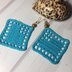 61. Square heart earrings