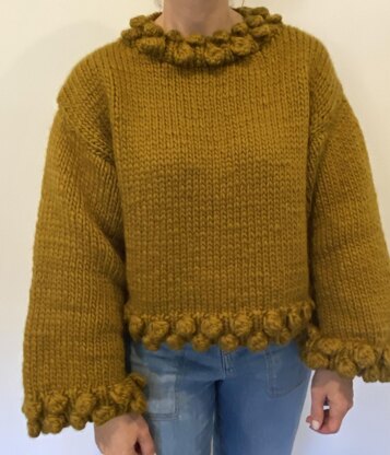 Cropped Bobble Pullover