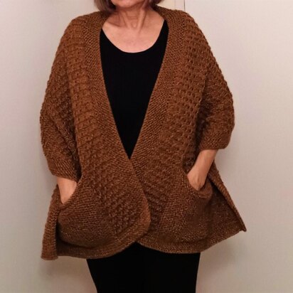 Harvest Pocket Wrap - knitting pattern