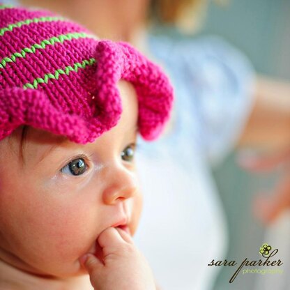 Ruffled Striped Hat