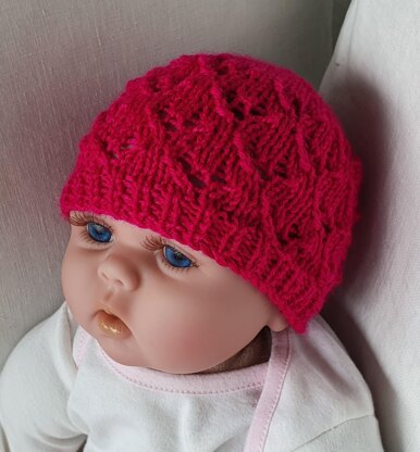 Libby - babies lace stitch hat