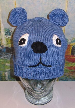 Blue Bear Beanie Animal Hat