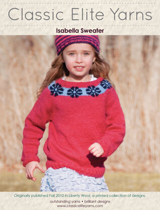 Isabella Sweater in Classic Elite Yarns Liberty Wool Solids - Downloadable PDF