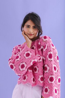 Carnation Hexagon jumper