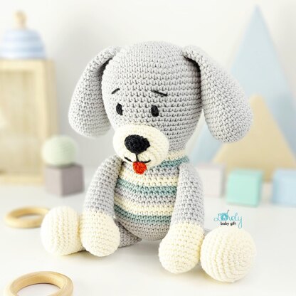 Striped Puppy Dog Amigurumi Crochet Pattern