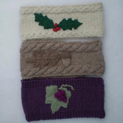 Trio of Headbands - knitting pattern