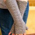 Totally Cabled Long Fingerless Mitts