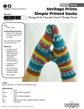 Say Something Socks PDF Sewing Pattern -  Canada