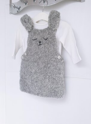 Knitted Bunny pinafore 0-2 yrs