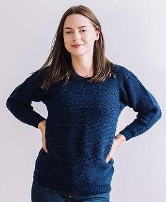 K955-Midnight Frost Garter Stitch Sweater