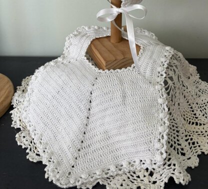 Baby Boy Christening Set Popcorn Stitch