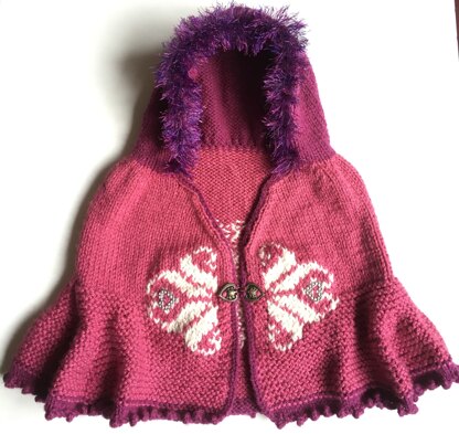 Nordic Disney Princess Anna Snowflake Hooded Cape