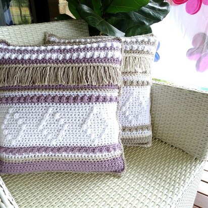 Cushion Cover Boho Tassel