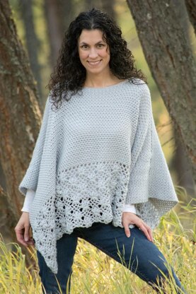 Frost Petals Poncho