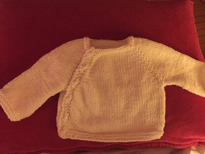Baby cardi with bunny buttons