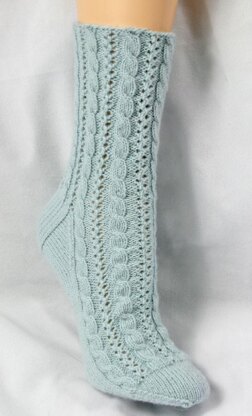 Cabled Lace Socks