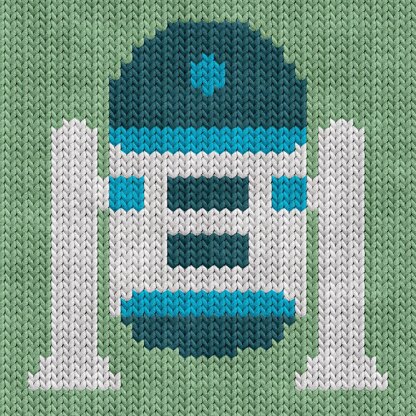 Galaxy Robot Droid R2 D2 Knitting Chart