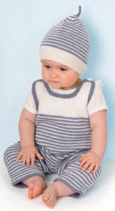 Tiddler Boy Blue Outfit Pdf Knitting Pattern Multiple sizes Jacket Hat Romper