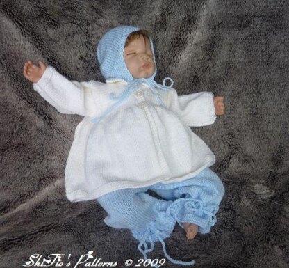 Plain Matinee Baby Knitting Pattern #118