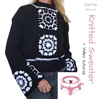 Circular Knitting machine sweater - knitting pattern