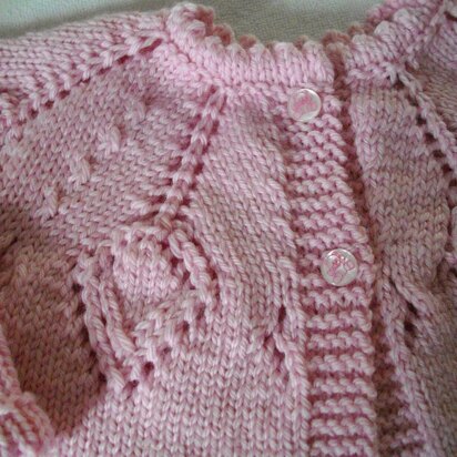 Sunray Yoke Baby Sweater (Knit)