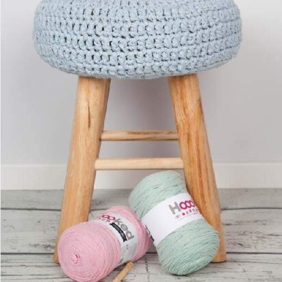 Crochet Footstool in Hoooked RibbonXL - Downloadable PDF