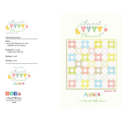 Moda Fabrics Sweet Baby Flannel Quilt - Downloadable PDF