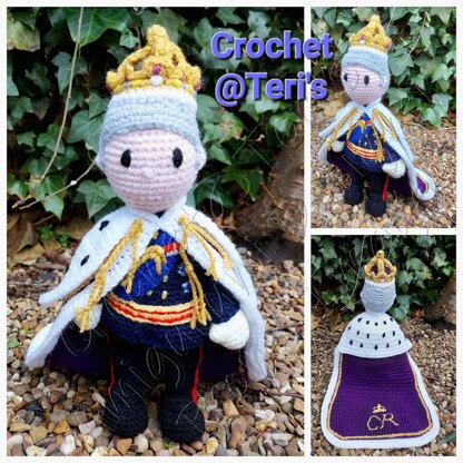 King Charles III Coronation Doll in Navy Uniform