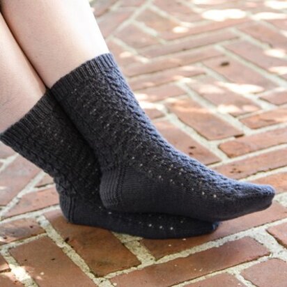 577 French Vine Socks - Knitting Pattern for Women in Valley Yarns Huntington