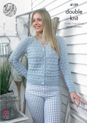 Cardigan and Sweater in King Cole Authentic DK - 4129 - Downloadable PDF