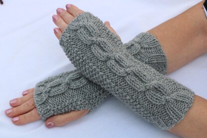 Snow  Ball Fingerless Gloves.