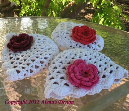 Lace Beanie Hat with Rose